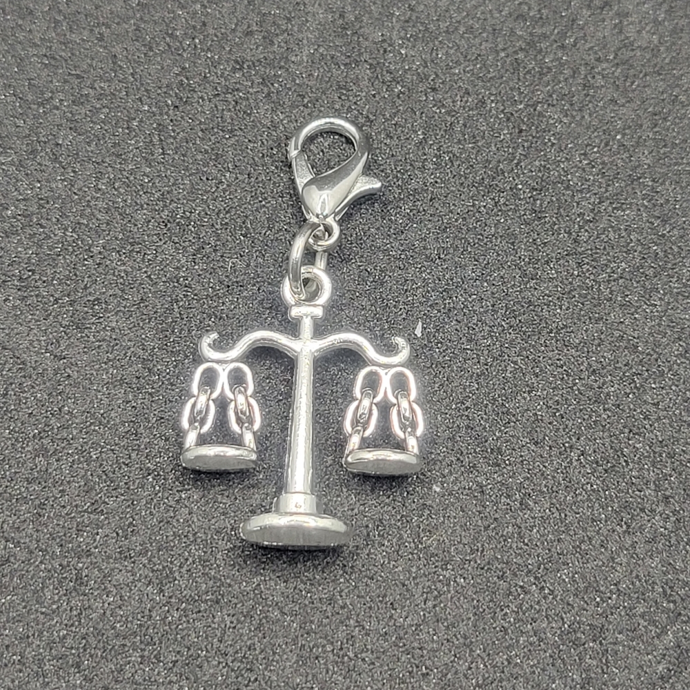 Clip On Scale Of Justice Charms clipon silver planner charms